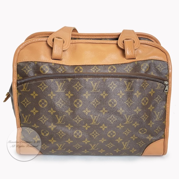 Louis Vuitton Bag Tote Monogram Carry On Diaper Bag French Co Vintage 70s Rare - Picture 8 of 14